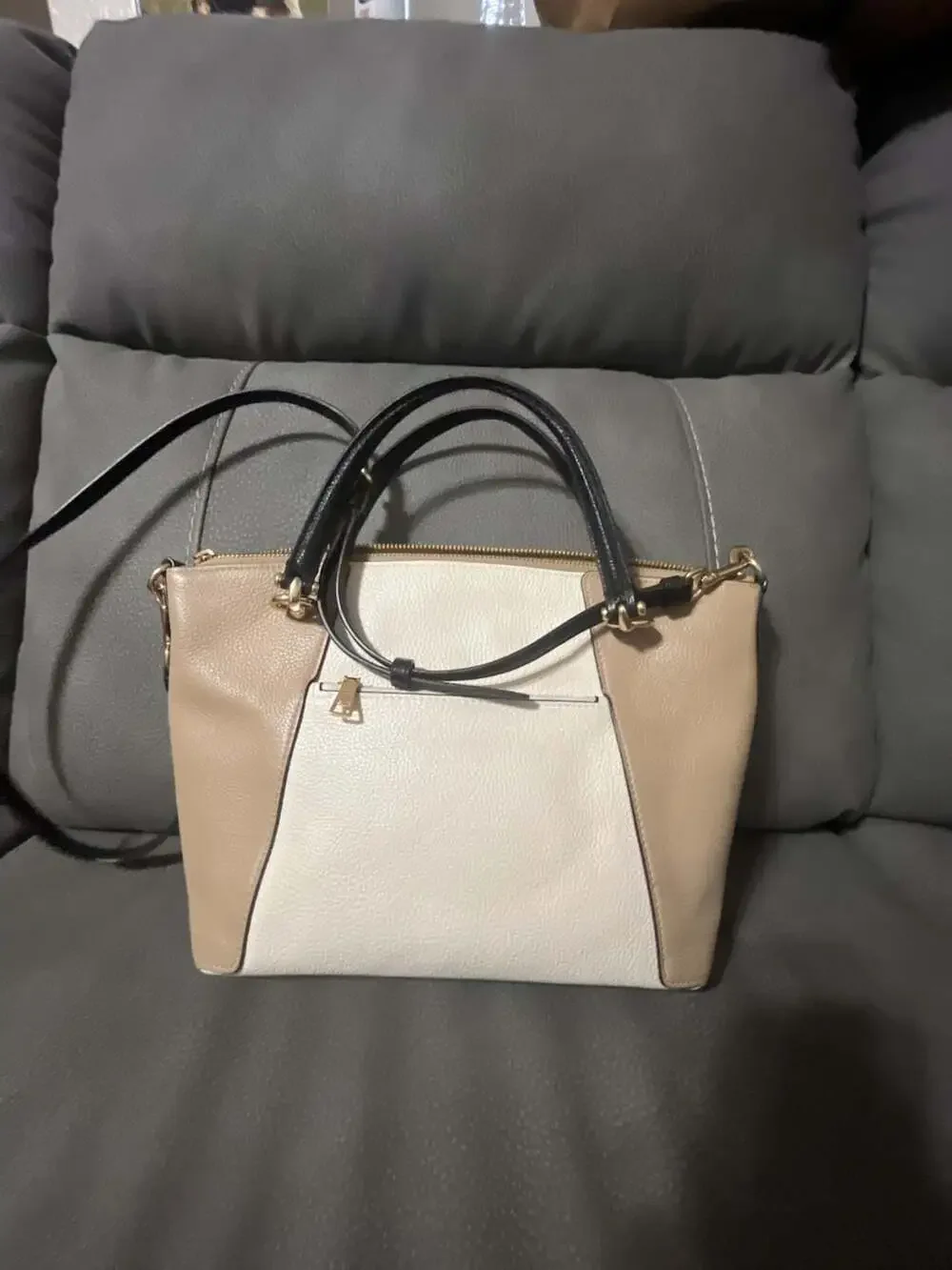 Coach Kacey Satchel in Colorblock/Blocked Signature Canvas